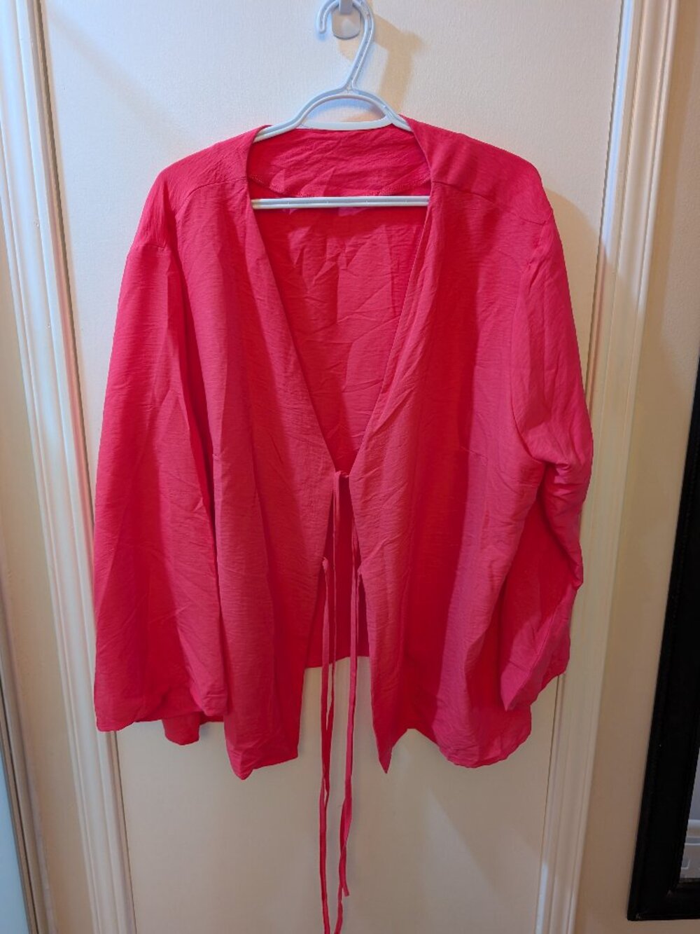 Pink tie up top - brand new - size 4x